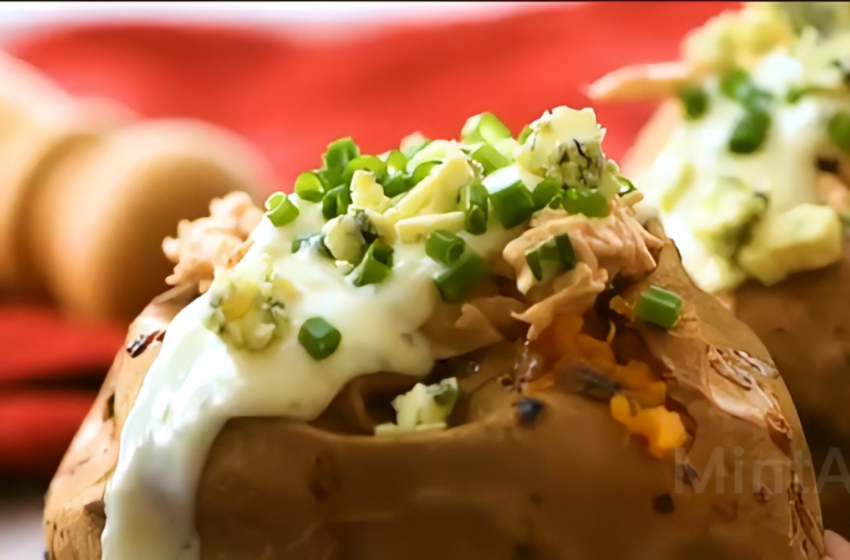 Buffalo Chicken Stuffed Sweet Potatoes Recipe